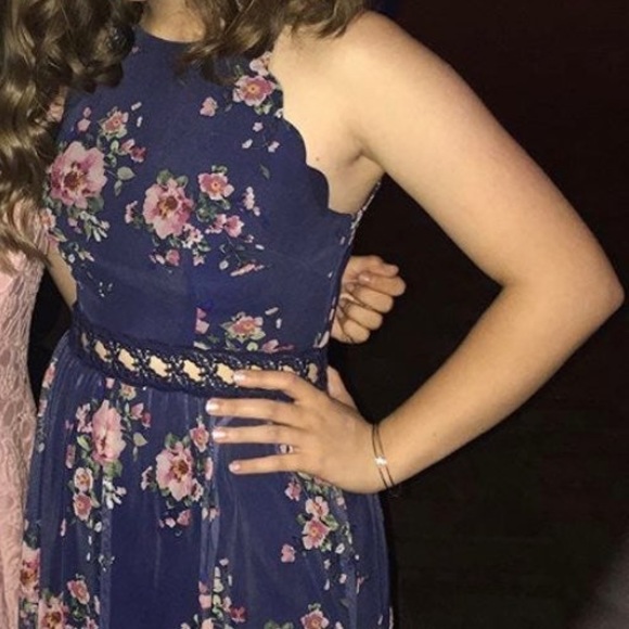 Floral Cutout Formal Dress - Picture 1 of 5